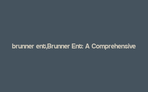 brunner ent,Brunner Ent: A Comprehensive Overview